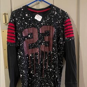 Black and Red Graphic Men's Jersey
